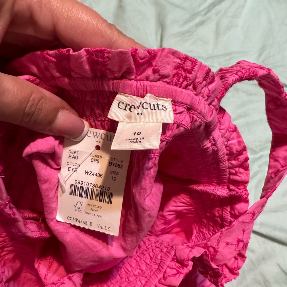 Crewcuts babydoll tank size 10 girls